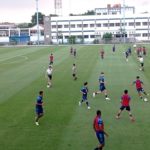 Suasana tim Persib saat tengah menjalani sesi latihan tim di Stadion Sidolig